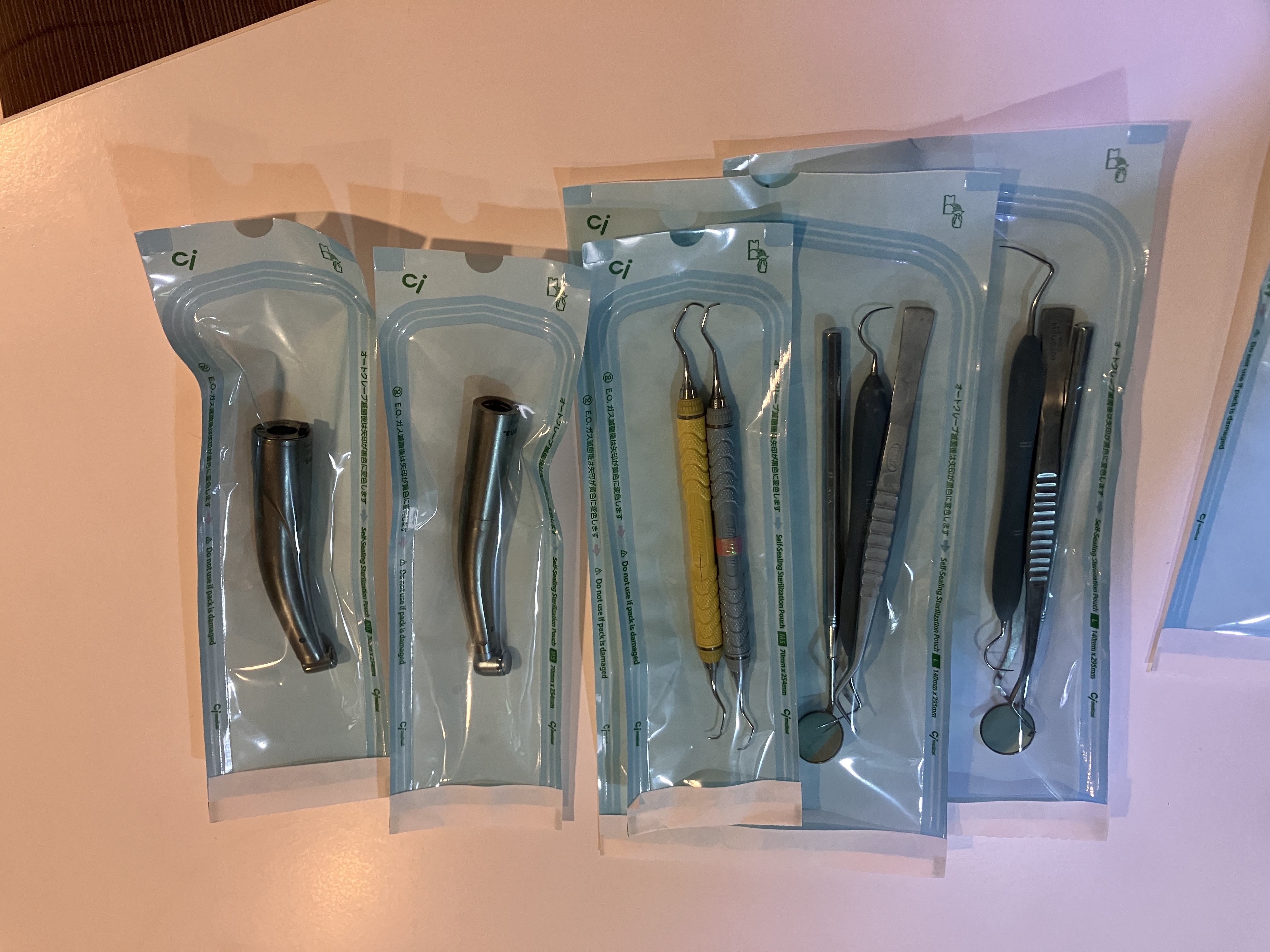 滅菌パックされた個別器具
